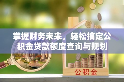 武威掌握财务未来，轻松搞定公积金贷款额度查询与规划