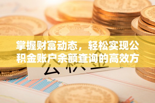 武威掌握财富动态，轻松实现公积金账户余额查询的高效方法