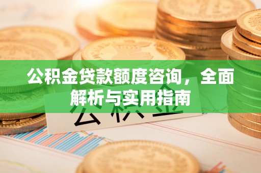 武威公积金贷款额度咨询，全面解析与实用指南