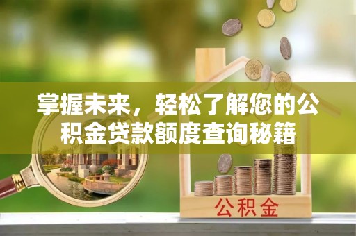 武威掌握未来，轻松了解您的公积金贷款额度查询秘籍