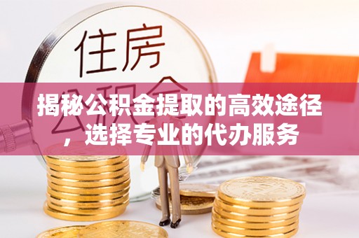 武威揭秘公积金提取的高效途径，选择专业的代办服务