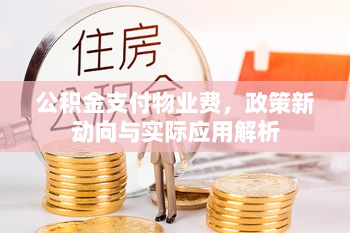 武威公积金支付物业费，政策新动向与实际应用解析
